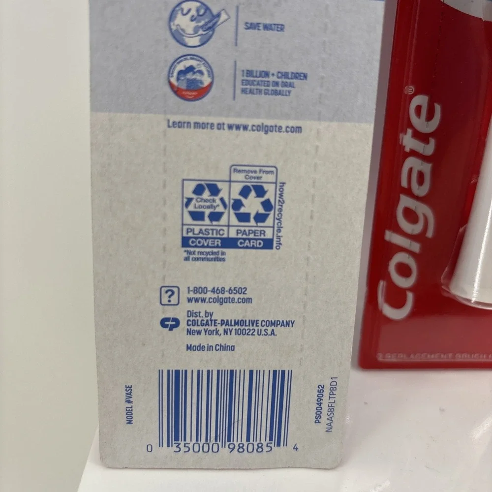 Colgate 360 Power Deep Clean Toothbrush & 6 Sonic Floss-Tip Brush Rep Heads Soft